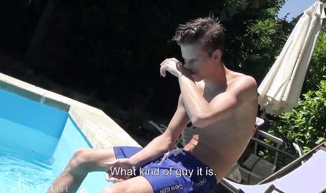 Cute Skinny Blonde Twink Masturbating