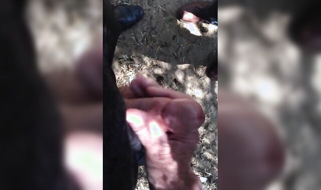 Old Men Wank Young Cock Outdoors 3