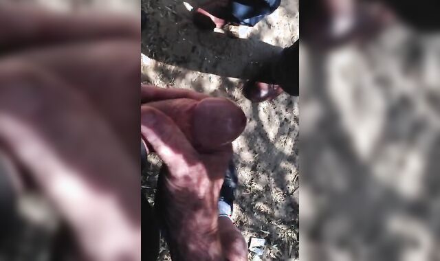 Old Men Wank Young Cock Outdoors 3