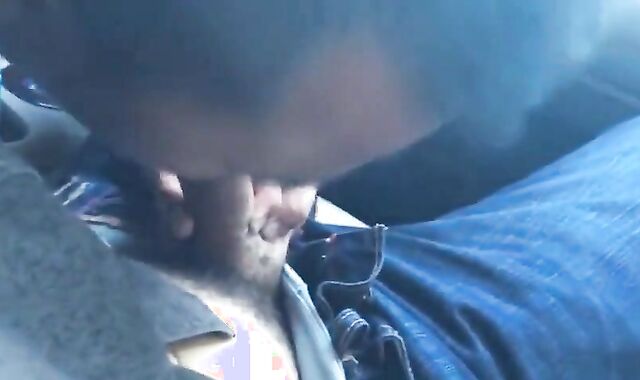 Twink Sucks Big Cock in a Car