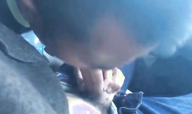 Twink Sucks Big Cock in a Car