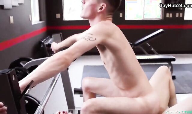 queer Fuckfest In The Gym. nectar On Face