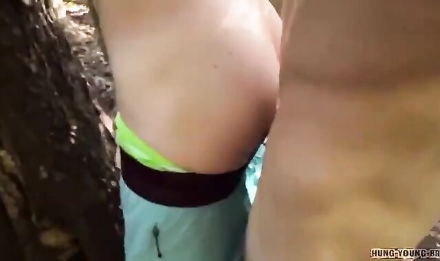 Homemade dilettante POINT OF VIEW Filming outdoors super-naughty AJ