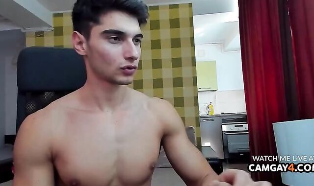 stylish, brawny Colombian stud draining Until he finishes off
