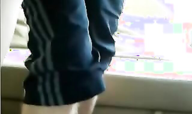 non-pro boy Displaying Off His brown sphincter And tugging off His trouser snake