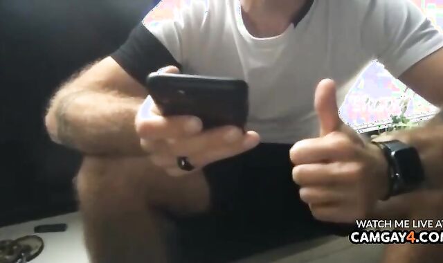 brawny guy Milking In The douche while Filming His dinky
