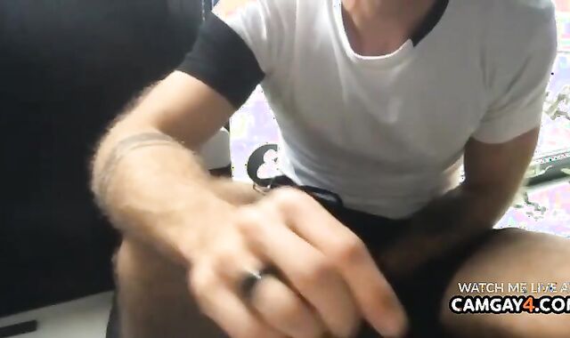 brawny guy Milking In The douche while Filming His dinky