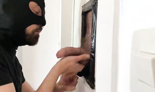 Rigid-wanking his nut