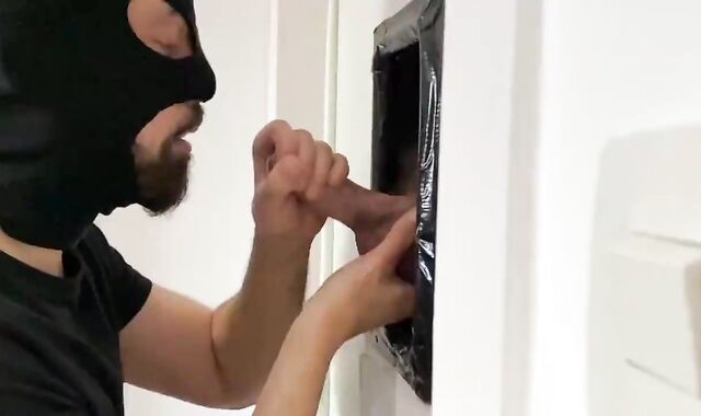Rigid-wanking his nut