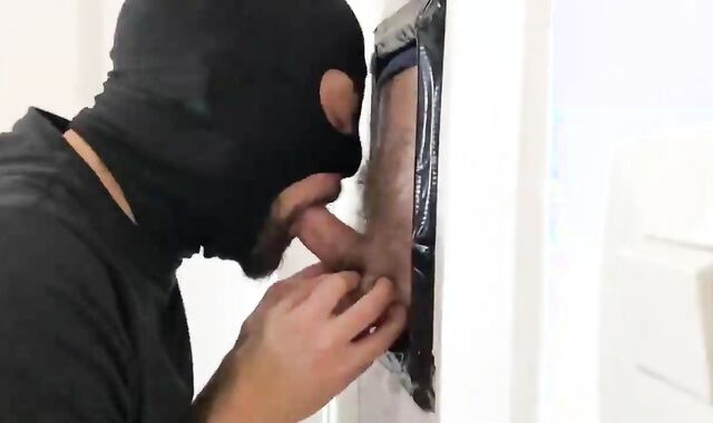 Rigid-wanking his nut