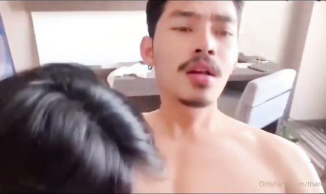 Thai faggot trio-some humid
