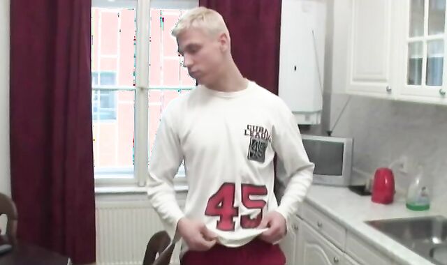 Dark Haired Stud Gulps Their Jizz