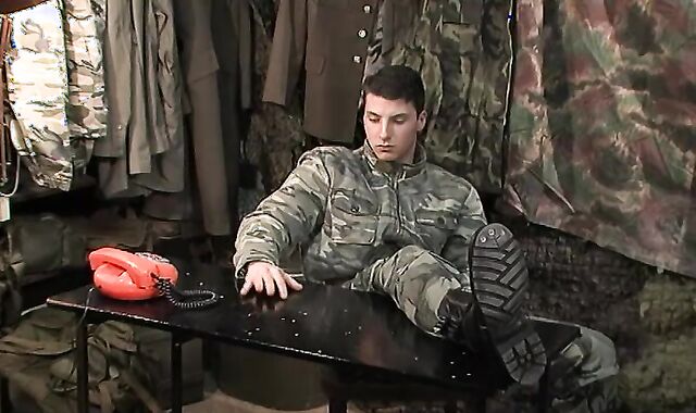 Dual Dicking for a Fresh Cadet at the Barracks