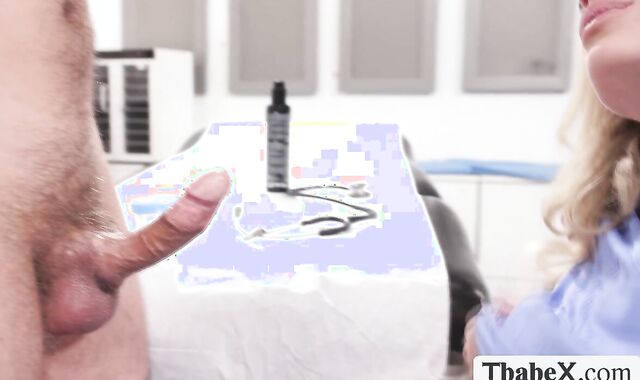 Sperm donor fucks the TS nurse incharge