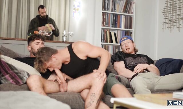 DrillMyHole - Tattooed & lengthy hair homo sneaky rear end fuck-a-thon indoors