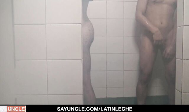 Latino honey Gael screwed By 2 Bears In The Bathroom