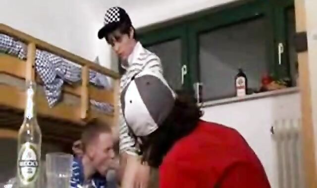 German three way Skater nubiles devouring nailing ball butter