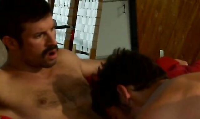 Muscle gay boyz Threesome plenty of-hook-up