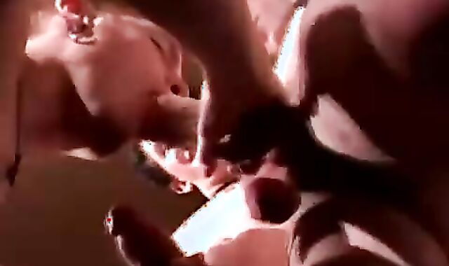 Trio Schoolmates throating Each Other