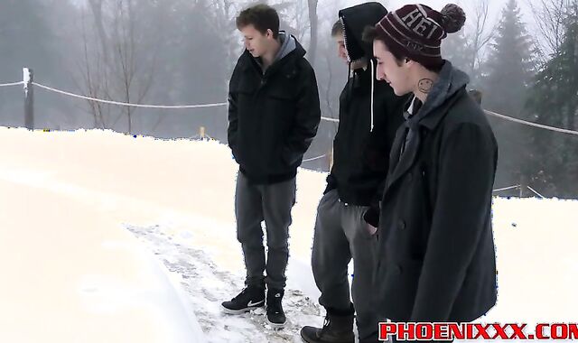 twunks Roscoe Jimmy And Hunter love In infatuating threeway