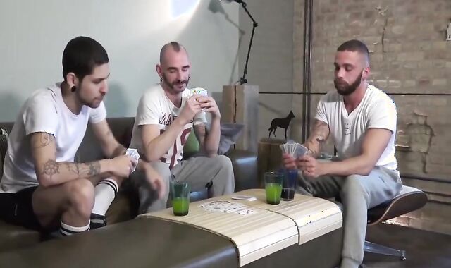 Trio man meat throating Wazoo Slurping naked Deviants