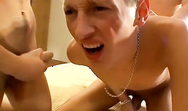 European teenagers Sharing Their Stiff Uncircumcised meatpipes For 3 way Orgy