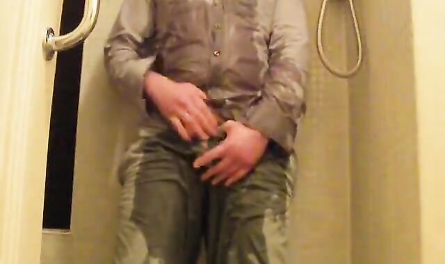 Enjoy The Way those apparels Switch Colour As They receive peed On And insatiable, I Tear My Briefs As I masturbate off