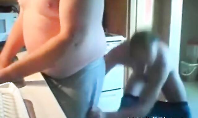 Bear Daddy Gets Pantsed by His Man on Webcam