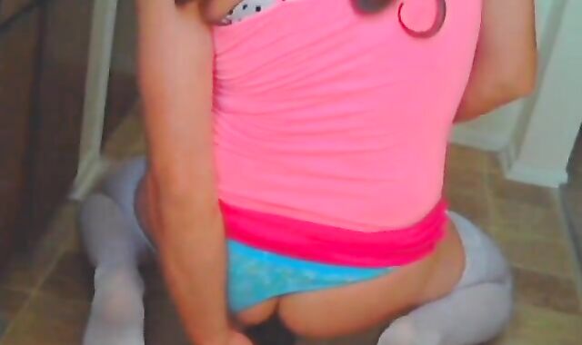 Crossdresser Rides BBC and Cums Hard 2