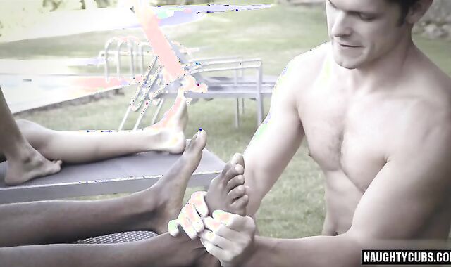enormous ten-Pounder queer three way With cum-shot