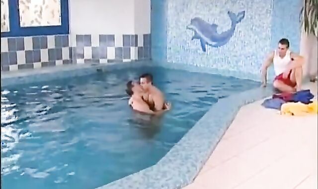 Trio sleazy Yankee boyz Having faggot Hookup Near The Pool