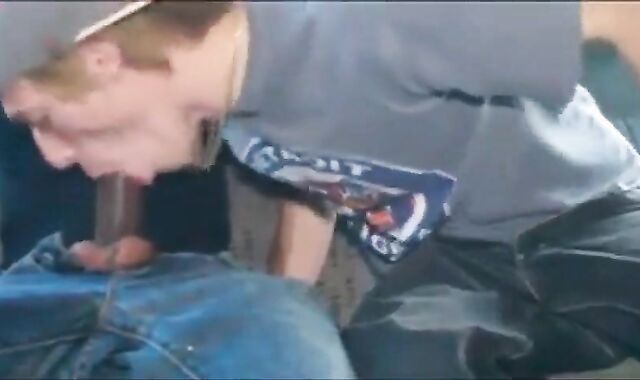 Interracial Bareback Fuck in a Car with a Cute Boy