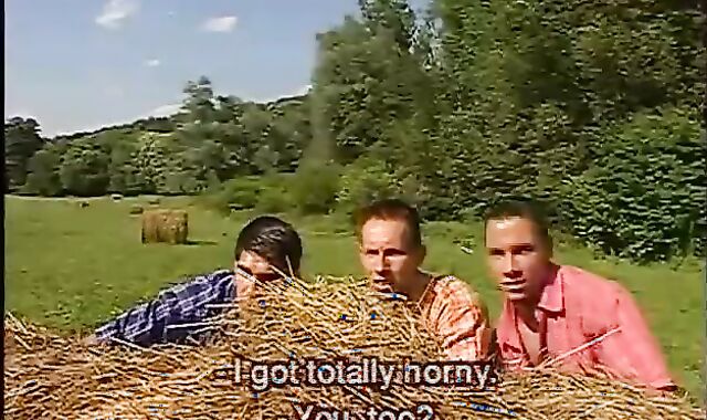 Hot faggot outdoors Trio-some Heads palatable