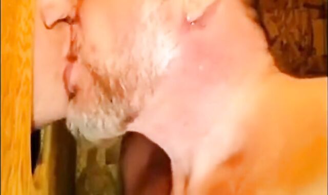 Gloryhole Kissing Blowjob