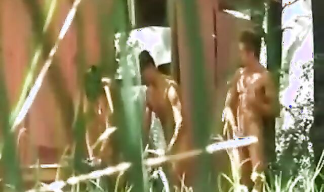 mischievous boyz In Uniform 3 way Outdoor gang-hook-up