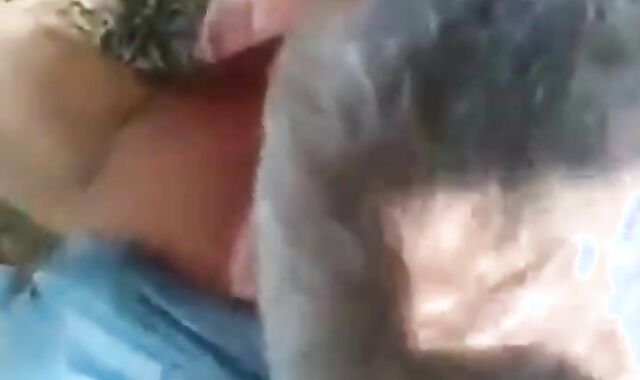 Mature Gay Bear Blowjob in the Woods 2