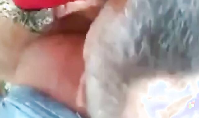 Mature Gay Bear Blowjob in the Woods 2