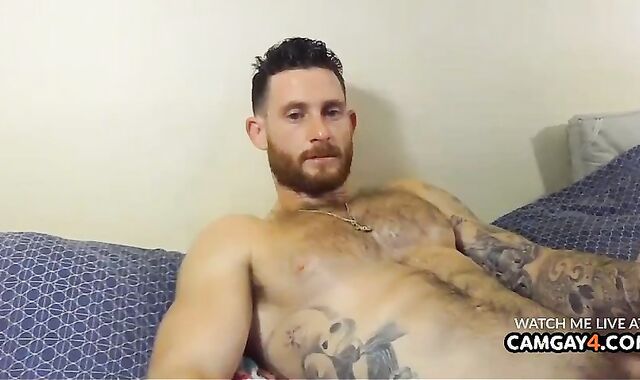 fancy And brawny guy Touching His Rock-hard spunk-pump