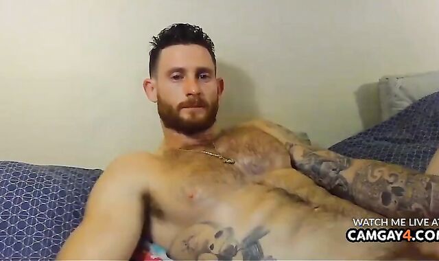 fancy And brawny guy Touching His Rock-hard spunk-pump