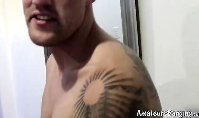 massive ten-Pounder Tatted non-pro weenies absorb Each Others monstrous jizz-shotguns