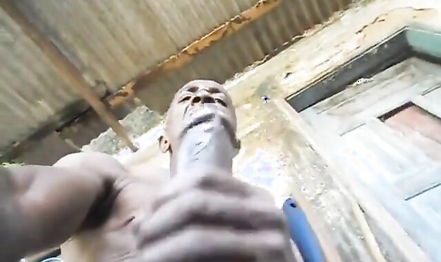 Big-Cock Daddy Plays Alone Outside