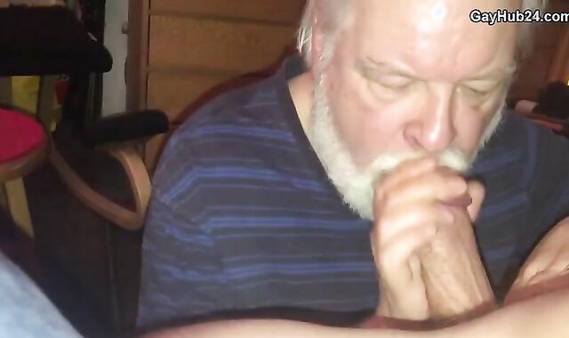 GayHub24.com - Dad hankers ball testicle tonic