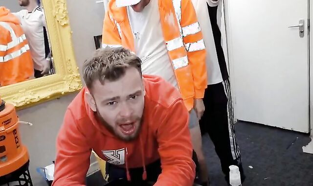 Painter boinked nude At Work. uber-cute homo Fuck-a-thon
