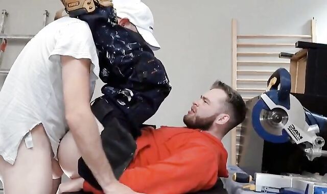Painter boinked nude At Work. uber-cute homo Fuck-a-thon