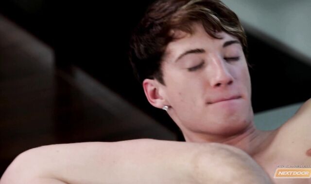 NextDoorTwink: Dark-haired likes greatly catapulting rock hard
