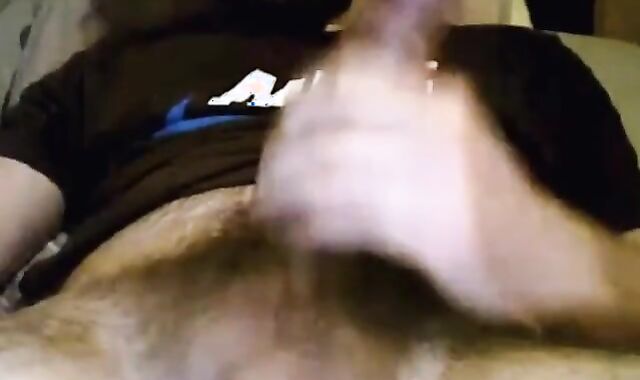 Daddy Strokes His Foreskin on Webcam