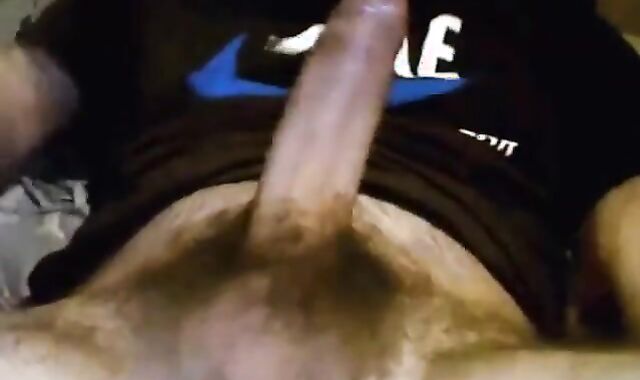 Daddy Strokes His Foreskin on Webcam