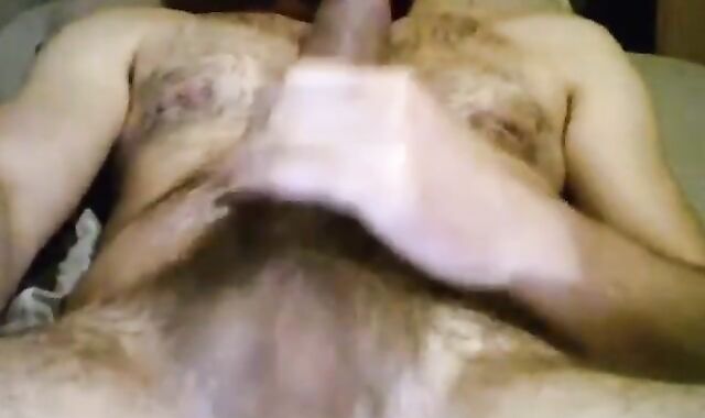 Daddy Strokes His Foreskin on Webcam