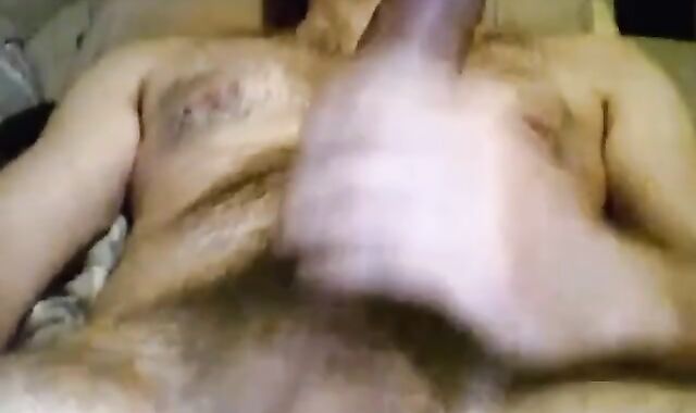 Daddy Strokes His Foreskin on Webcam
