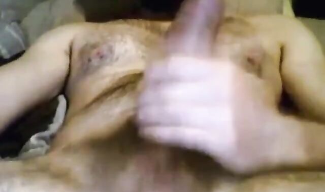 Daddy Strokes His Foreskin on Webcam